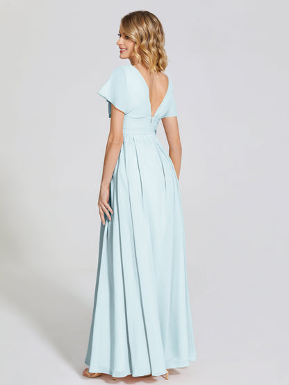 Malia Sleeves Bridesmaid Dress With Empire Waist