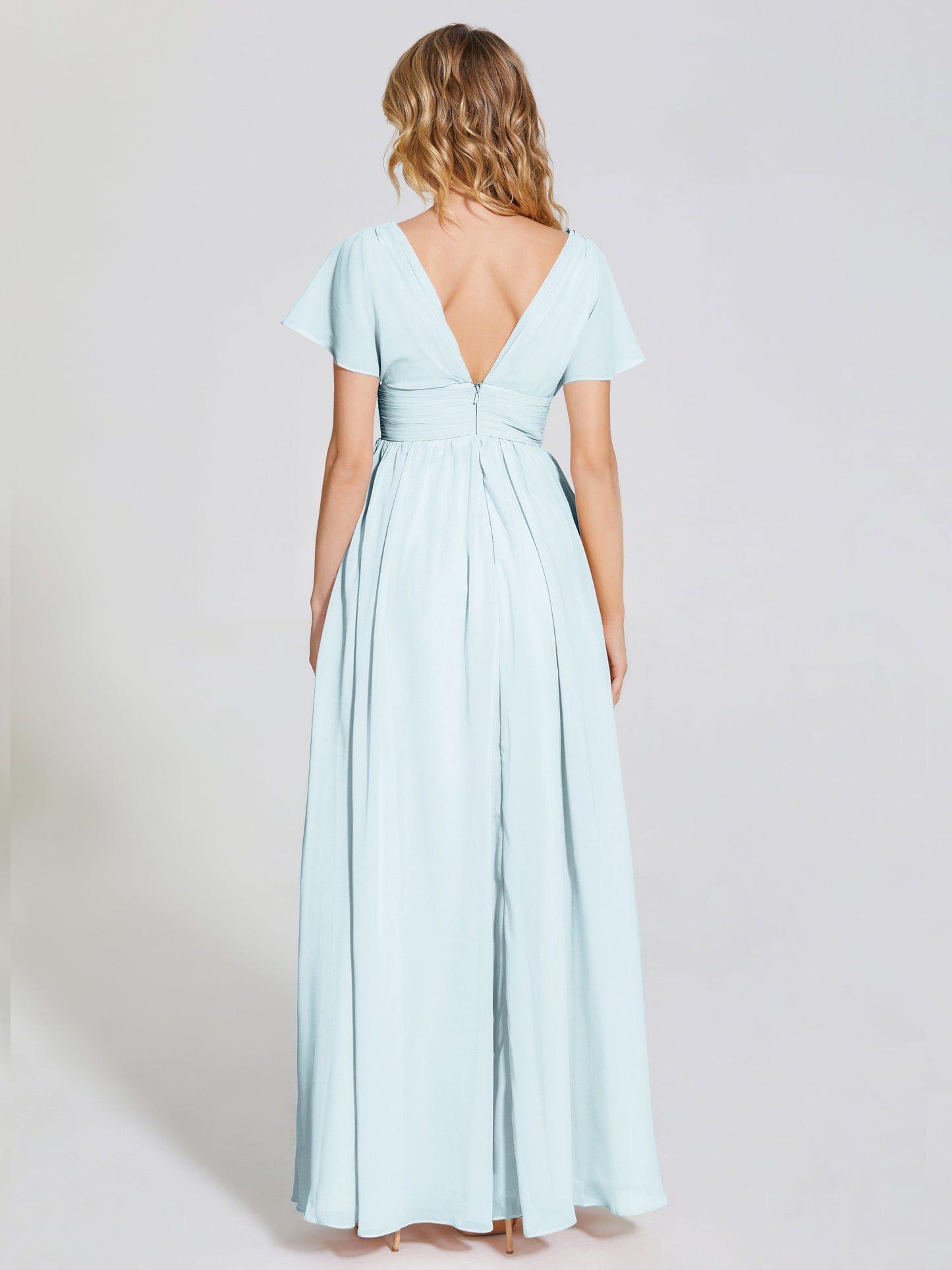 Malia Sleeves Bridesmaid Dress With Empire Waist
