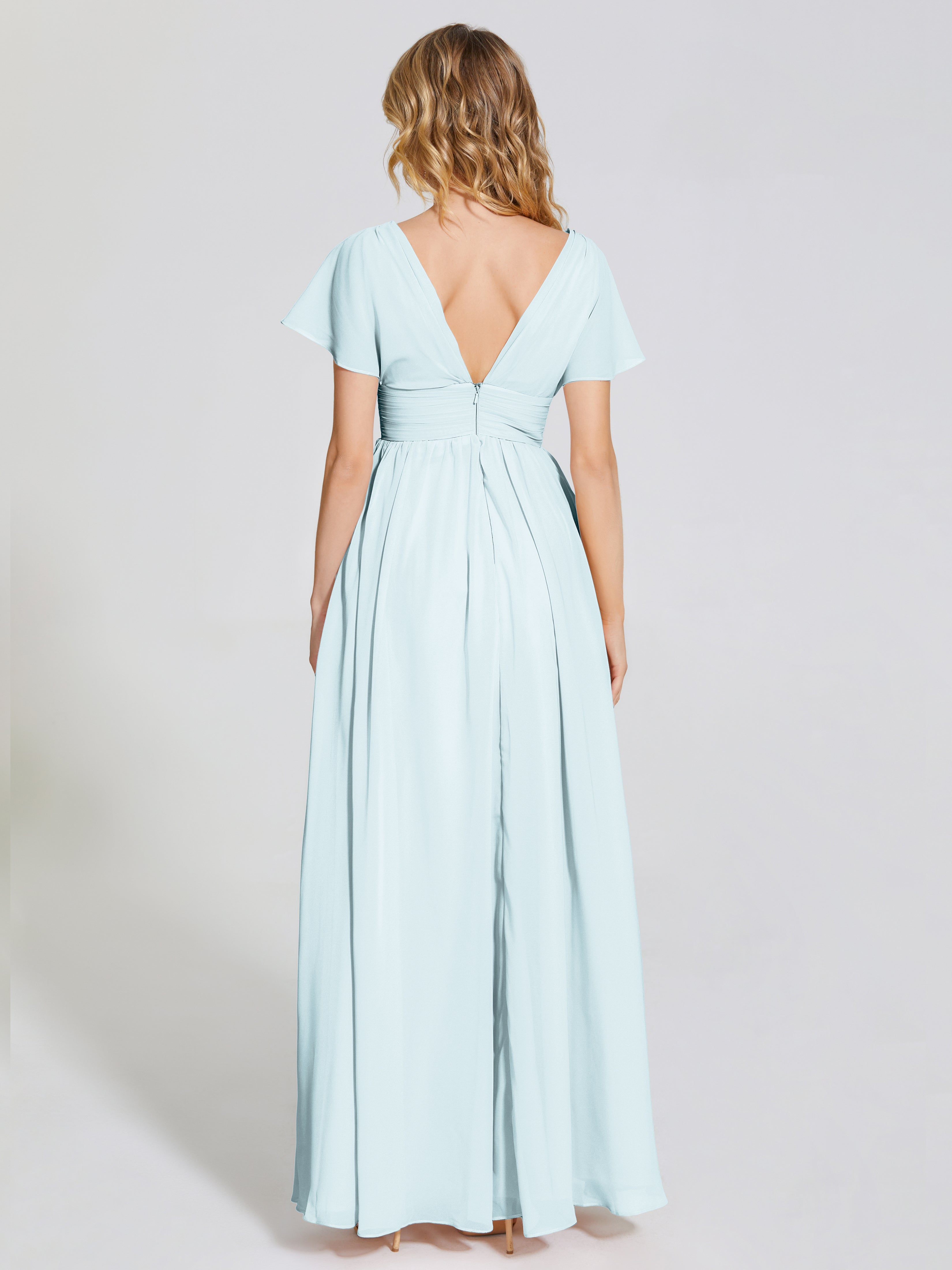 Malia Sleeves Bridesmaid Dress With Empire Waist