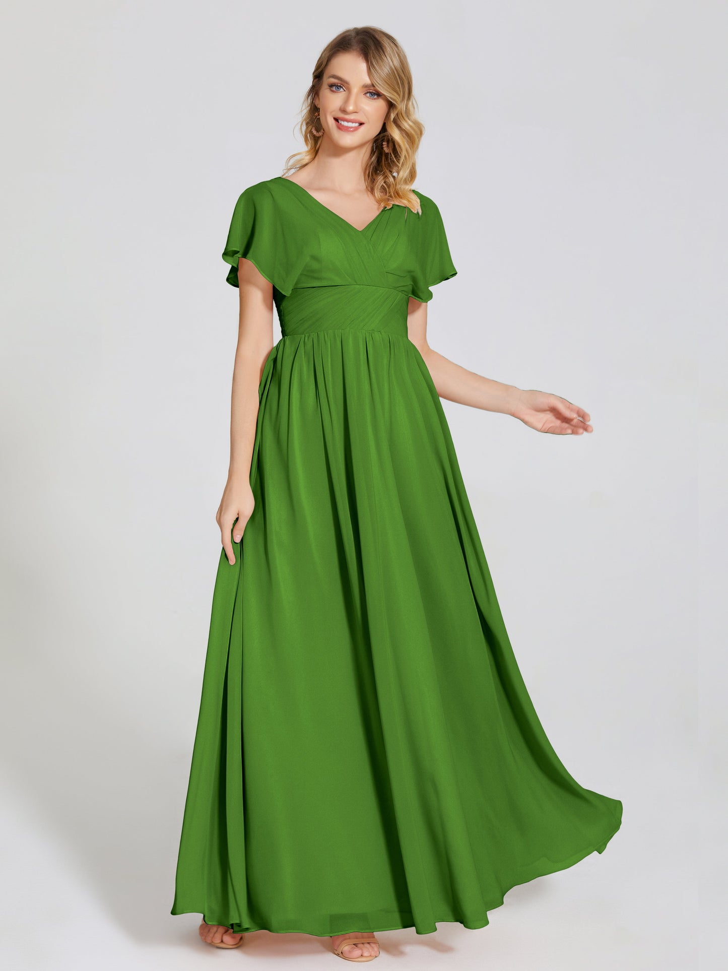 Malia Sleeves Bridesmaid Dress With Empire Waist