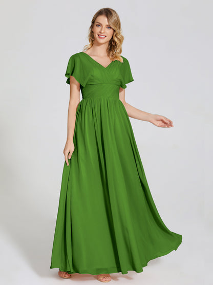 Malia Sleeves Bridesmaid Dress With Empire Waist