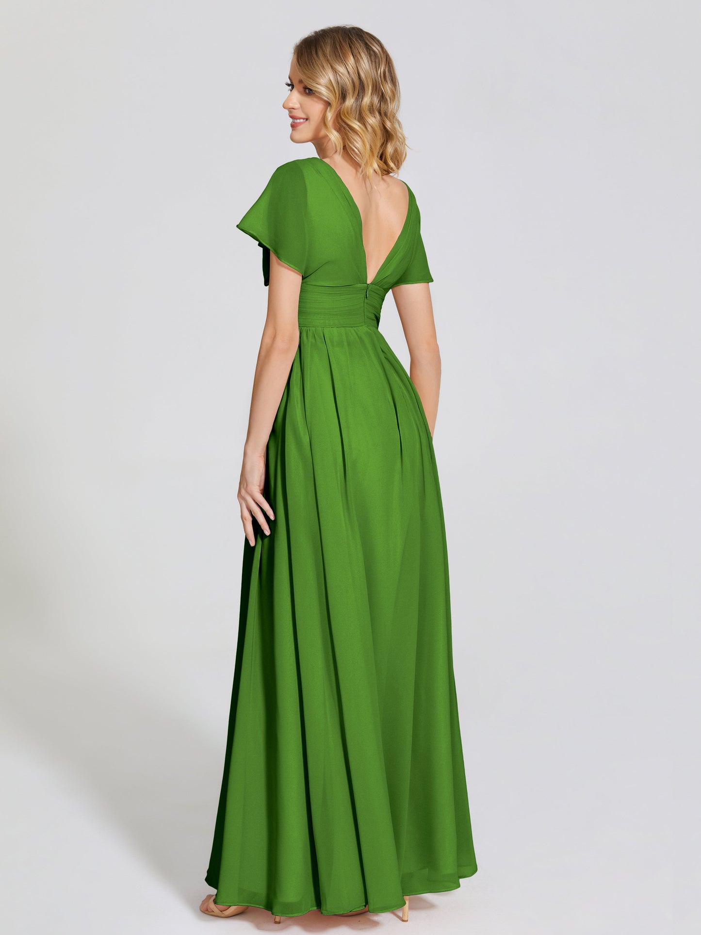Malia Sleeves Bridesmaid Dress With Empire Waist