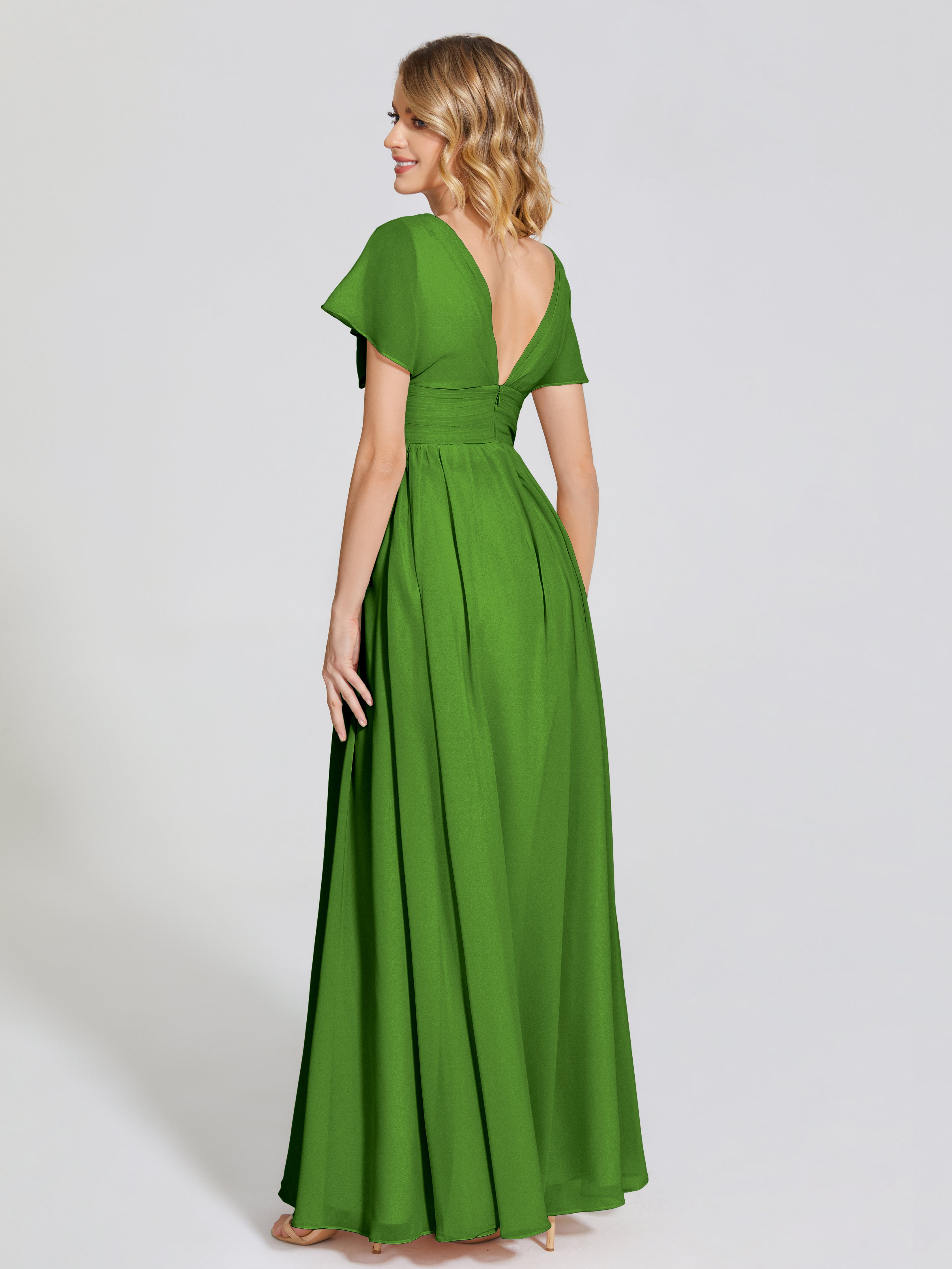 Malia Sleeves Bridesmaid Dress With Empire Waist
