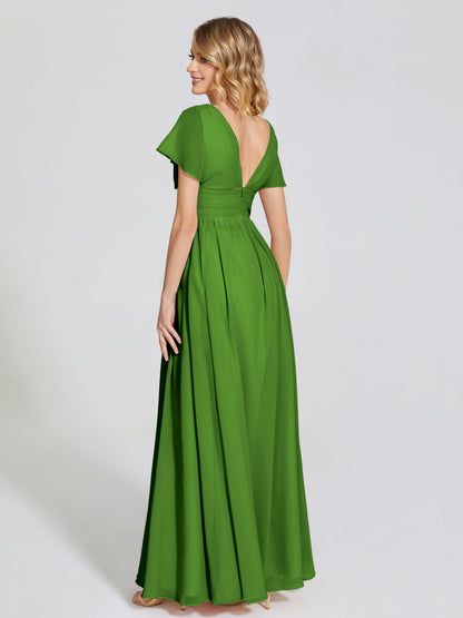 Malia Sleeves Bridesmaid Dress With Empire Waist