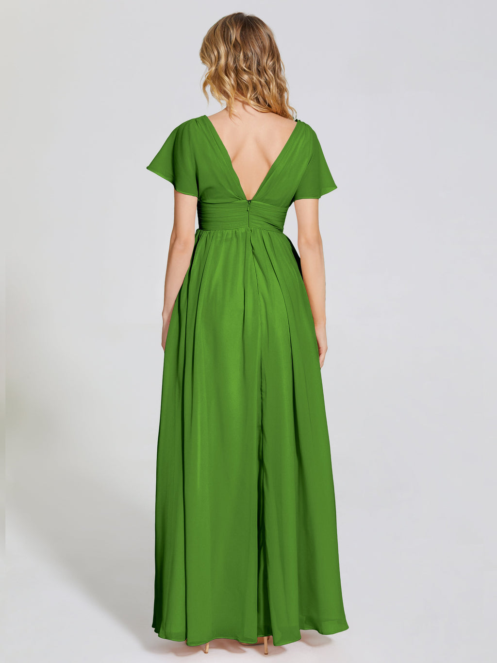 Malia Sleeves Bridesmaid Dress With Empire Waist