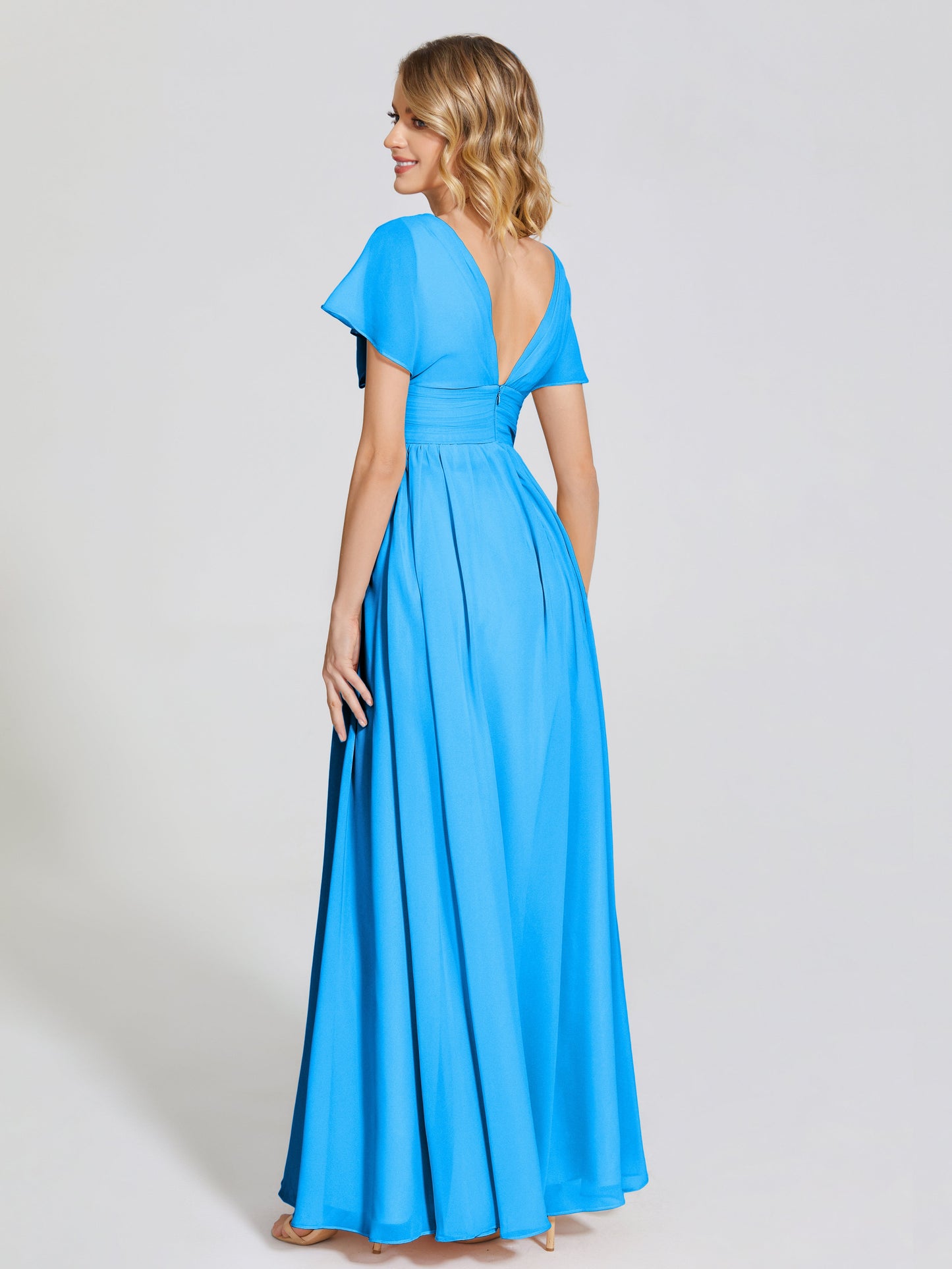 Malia Sleeves Bridesmaid Dress With Empire Waist
