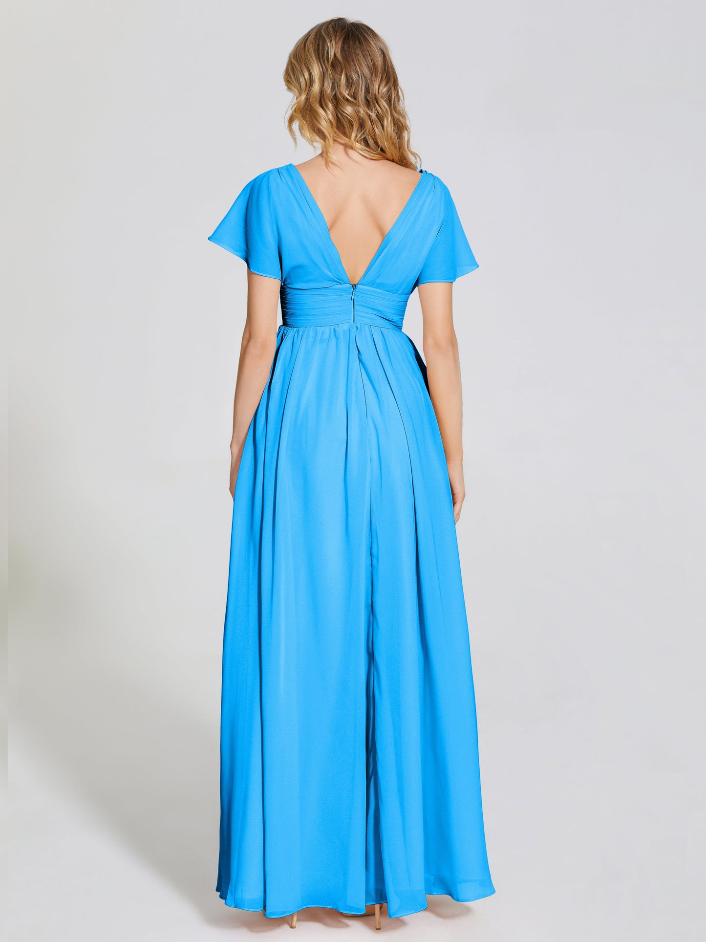 Malia Sleeves Bridesmaid Dress With Empire Waist