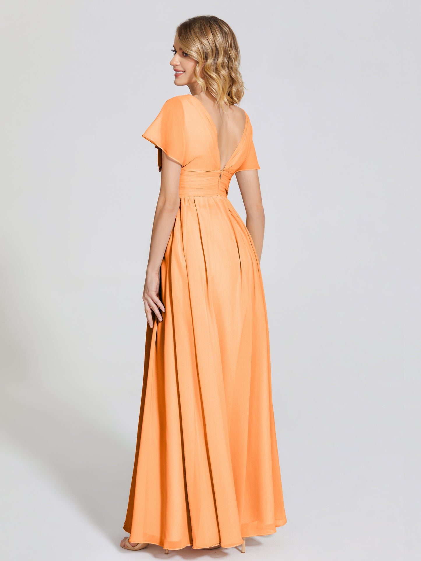 Malia Sleeves Bridesmaid Dress With Empire Waist
