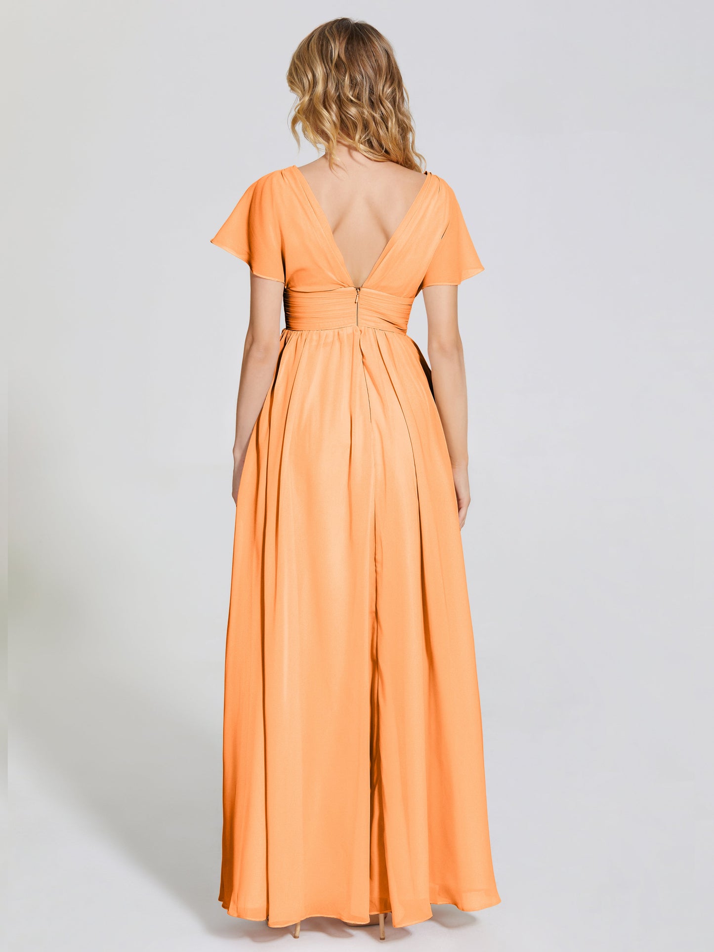 Malia Sleeves Bridesmaid Dress With Empire Waist
