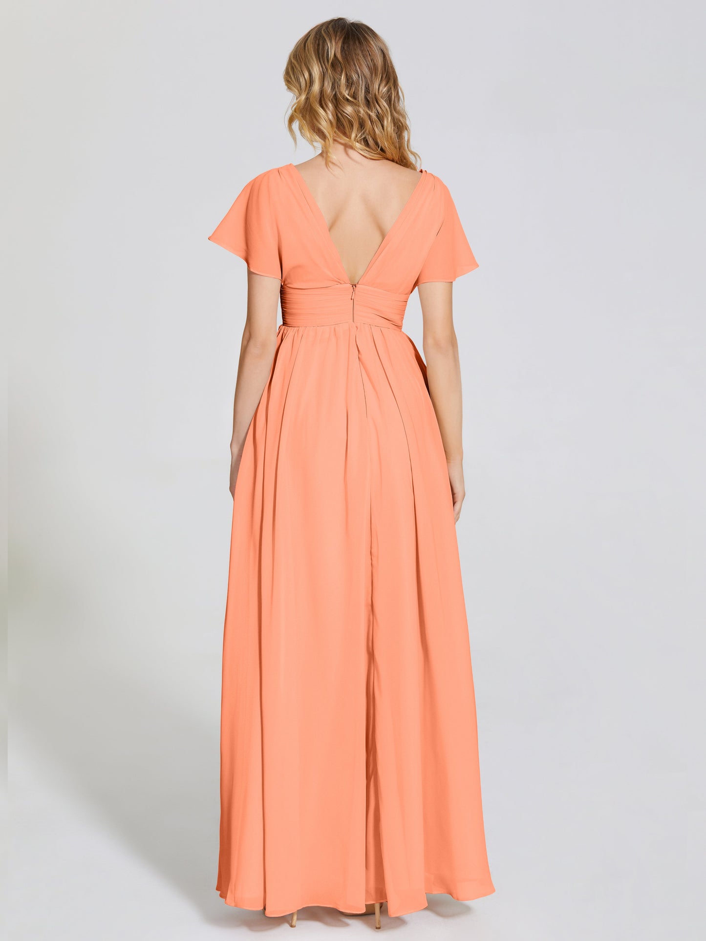 Malia Sleeves Bridesmaid Dress With Empire Waist