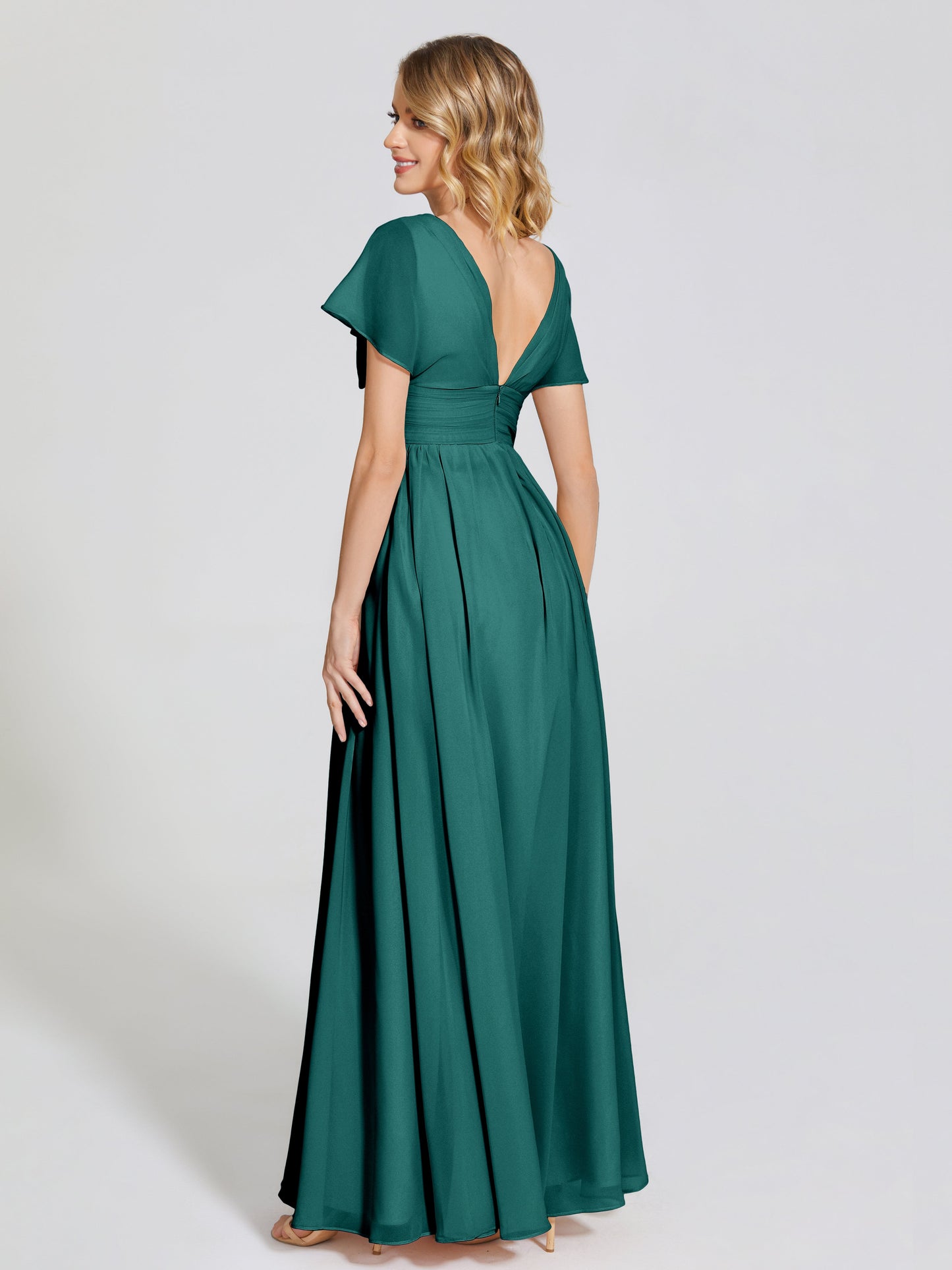 Malia Sleeves Bridesmaid Dress With Empire Waist