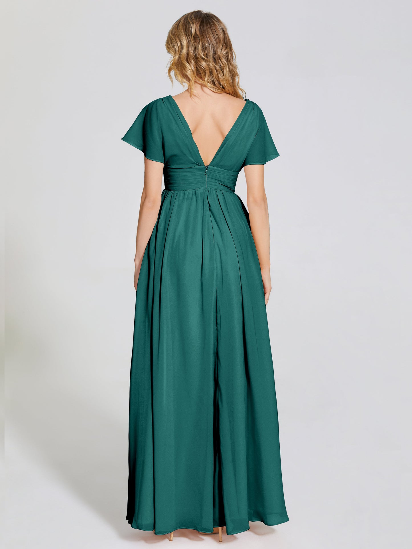 Malia Sleeves Bridesmaid Dress With Empire Waist
