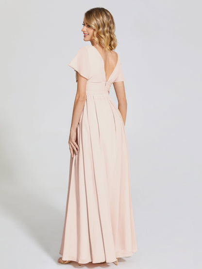 Malia Sleeves Bridesmaid Dress With Empire Waist