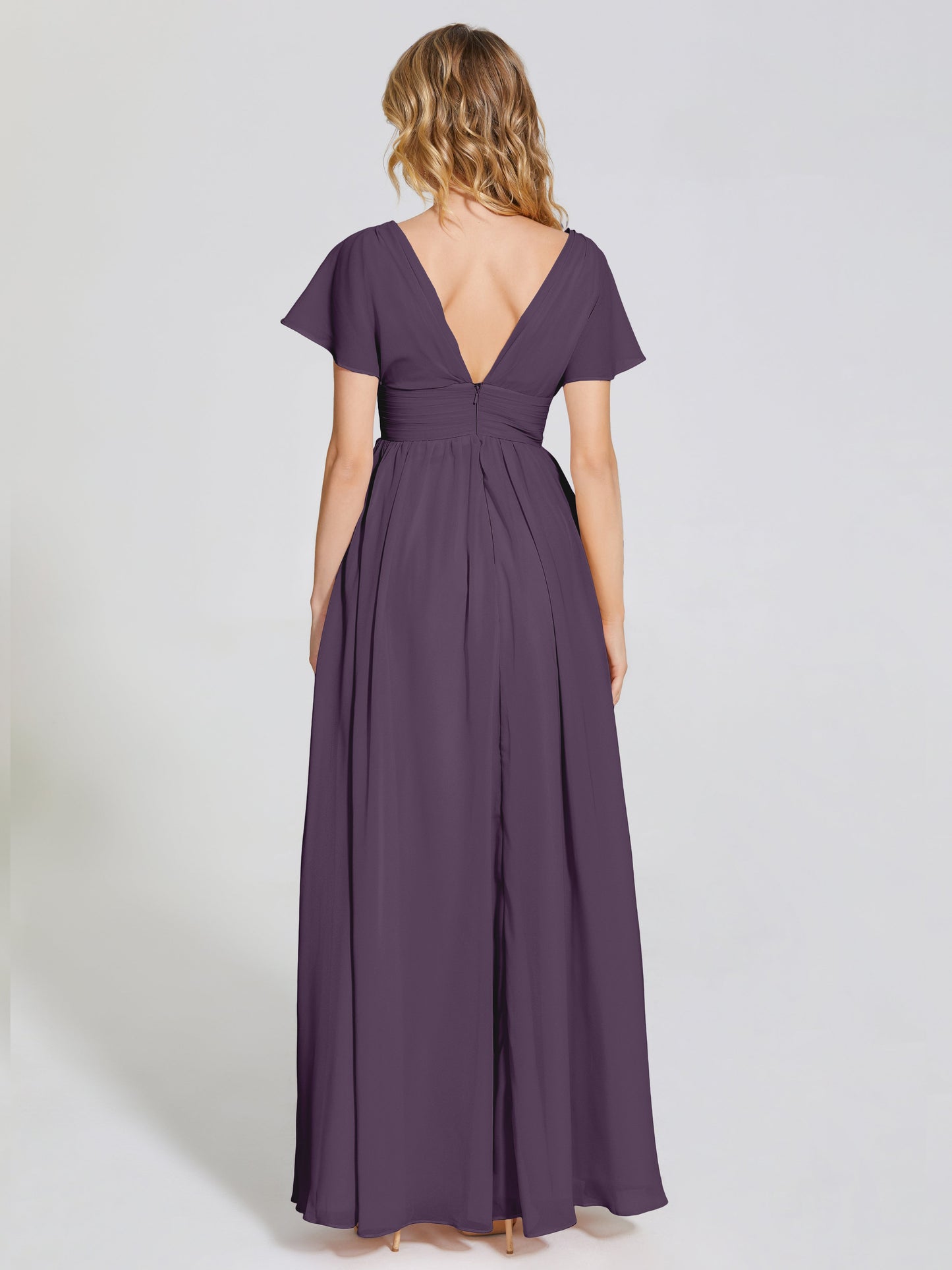 Malia Sleeves Bridesmaid Dress With Empire Waist