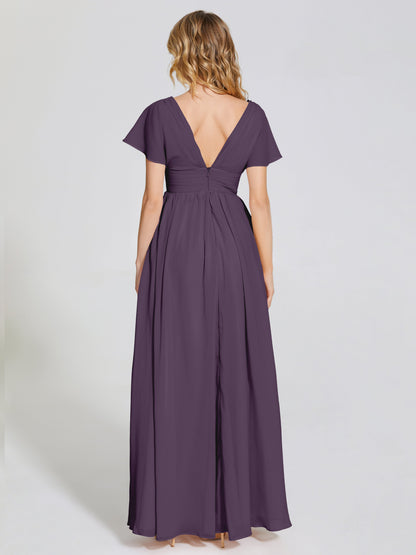 Malia Sleeves Bridesmaid Dress With Empire Waist