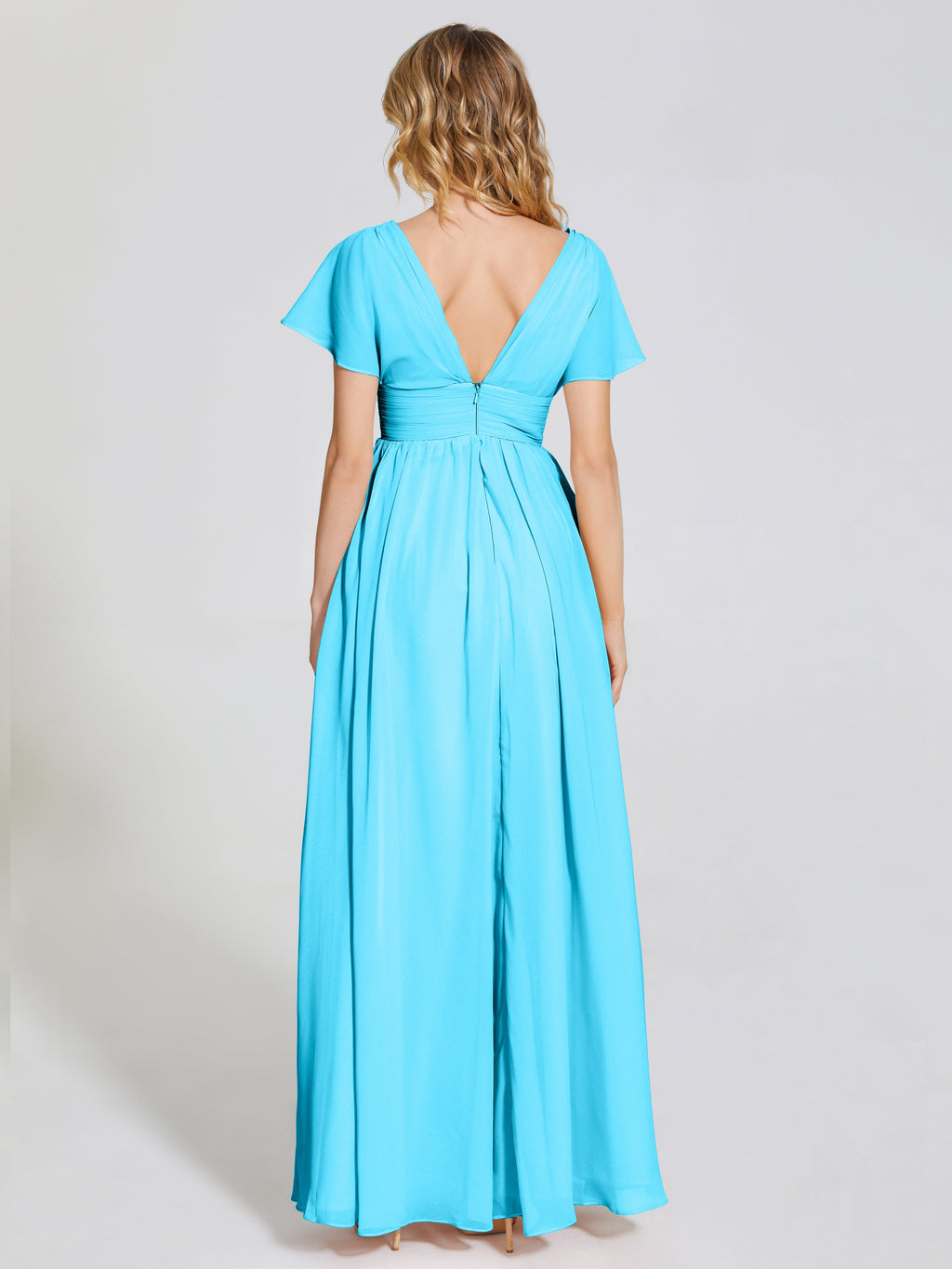 Malia Sleeves Bridesmaid Dress With Empire Waist