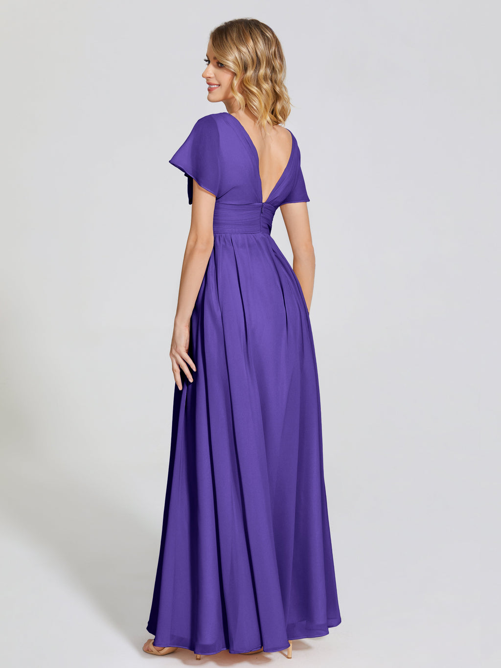 Malia Sleeves Bridesmaid Dress With Empire Waist