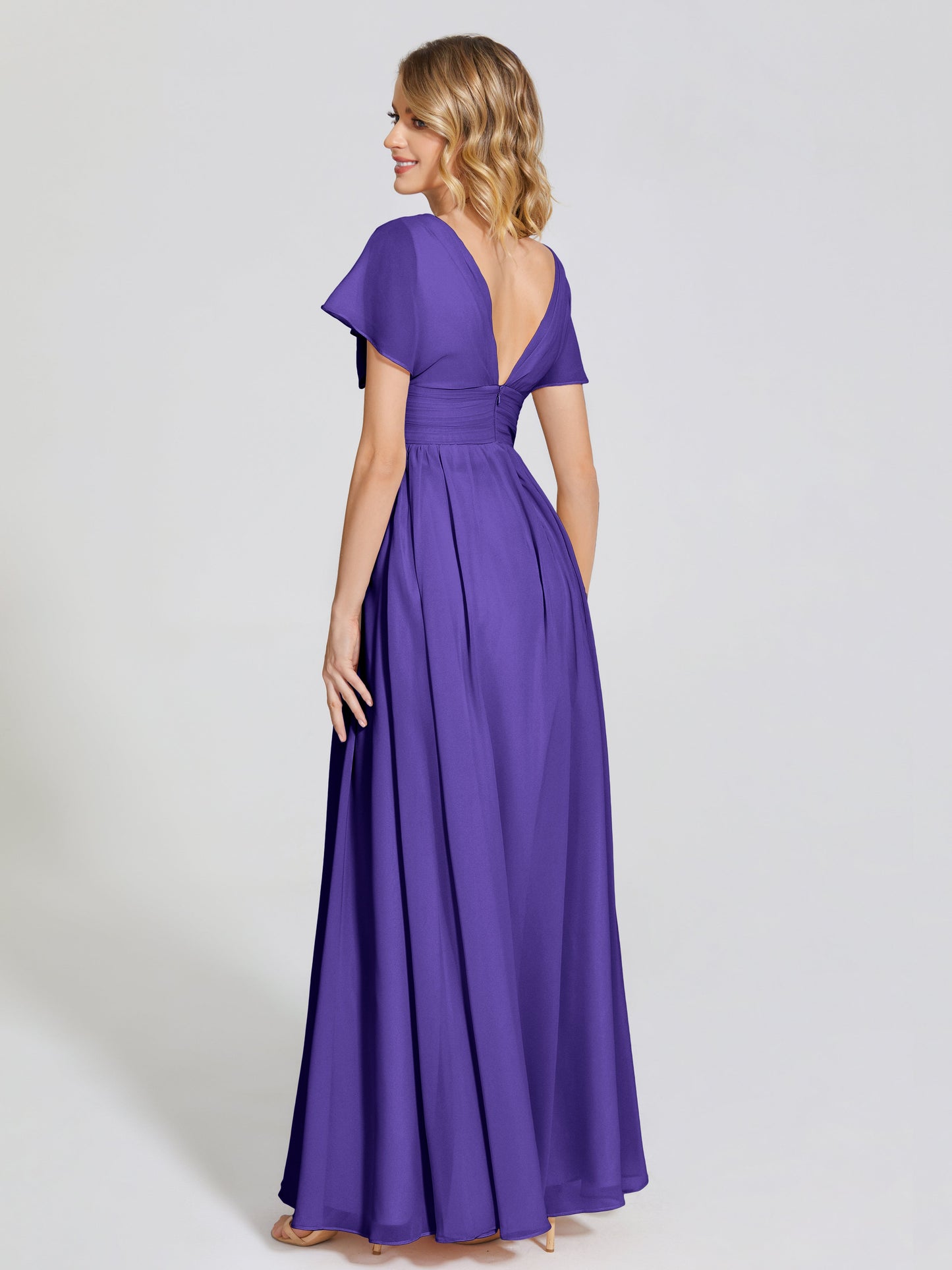 Malia Sleeves Bridesmaid Dress With Empire Waist