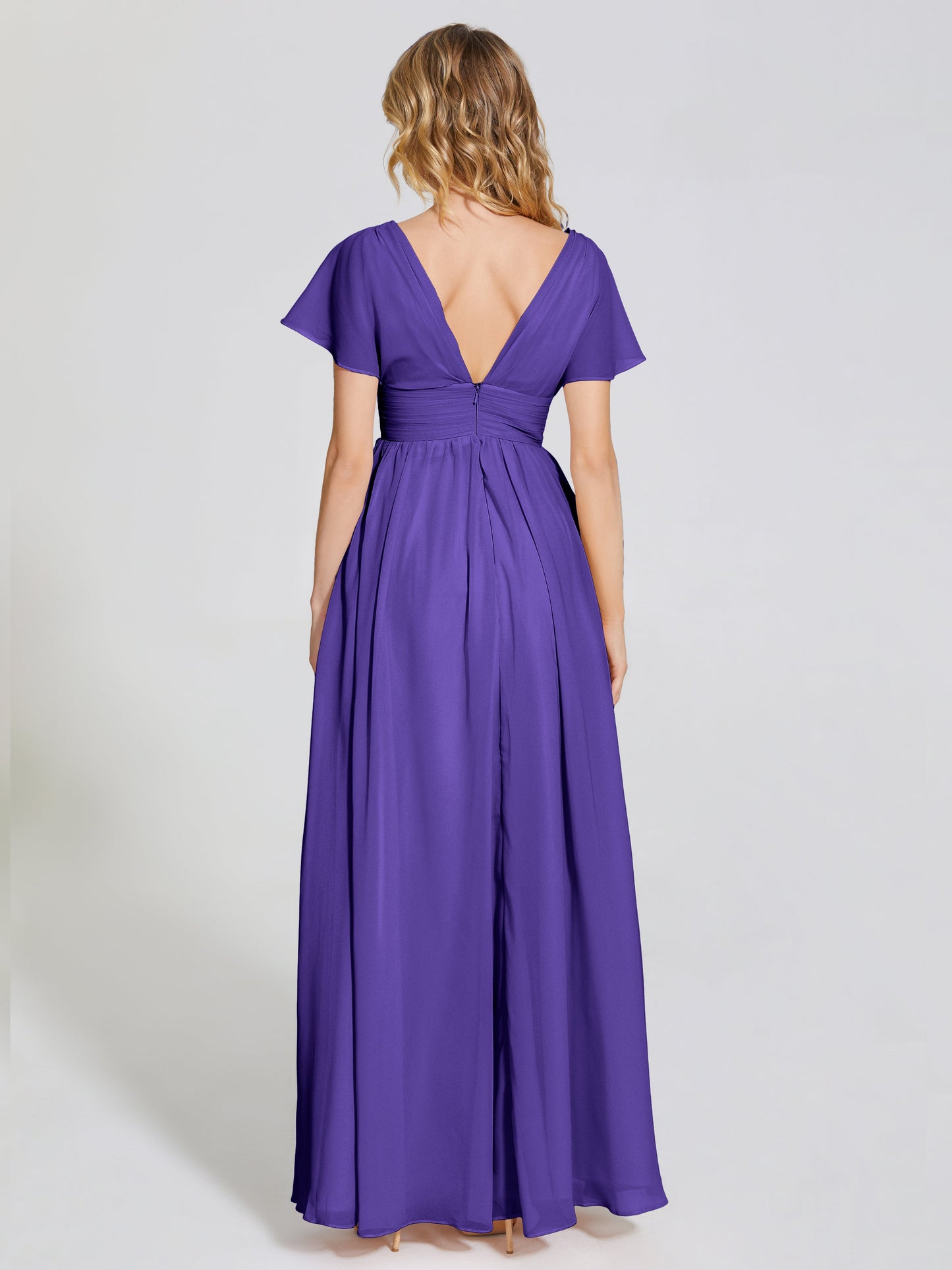 Malia Sleeves Bridesmaid Dress With Empire Waist