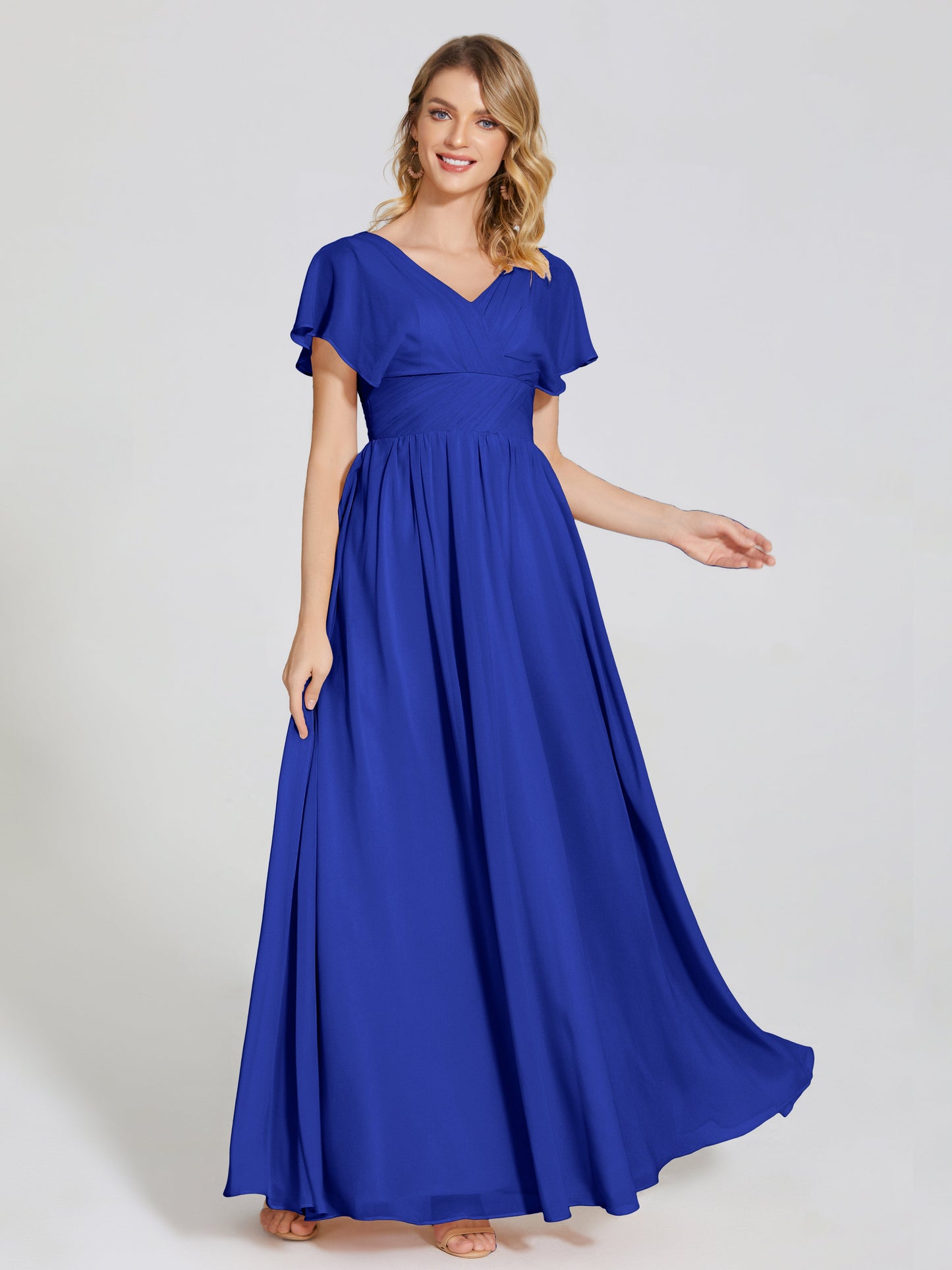 Malia Sleeves Bridesmaid Dress With Empire Waist