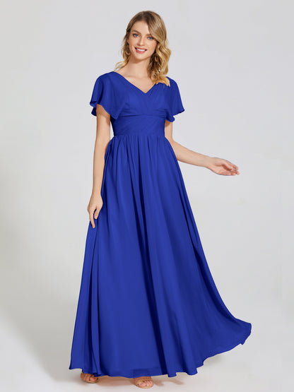 Malia Sleeves Bridesmaid Dress With Empire Waist