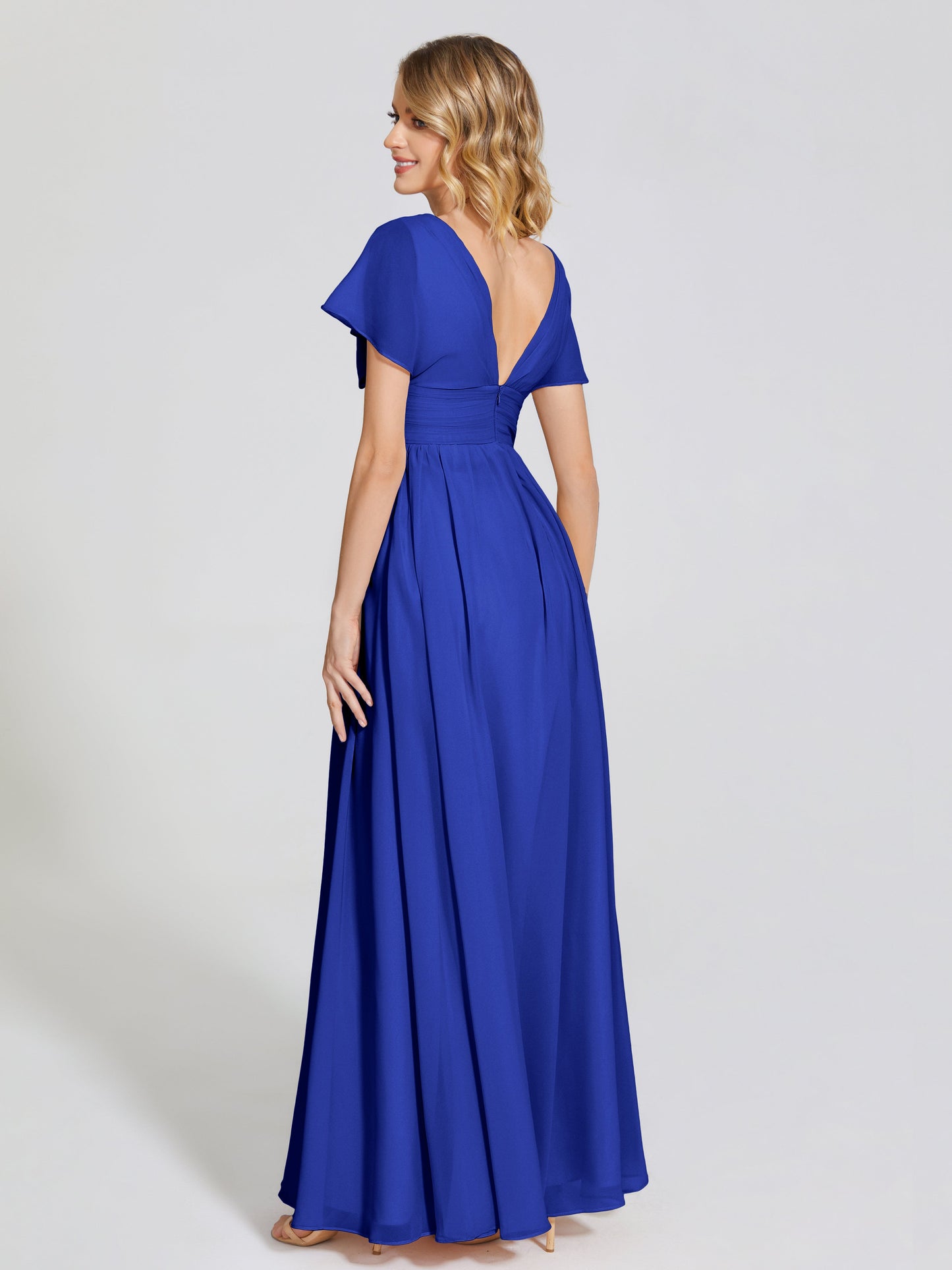 Malia Sleeves Bridesmaid Dress With Empire Waist