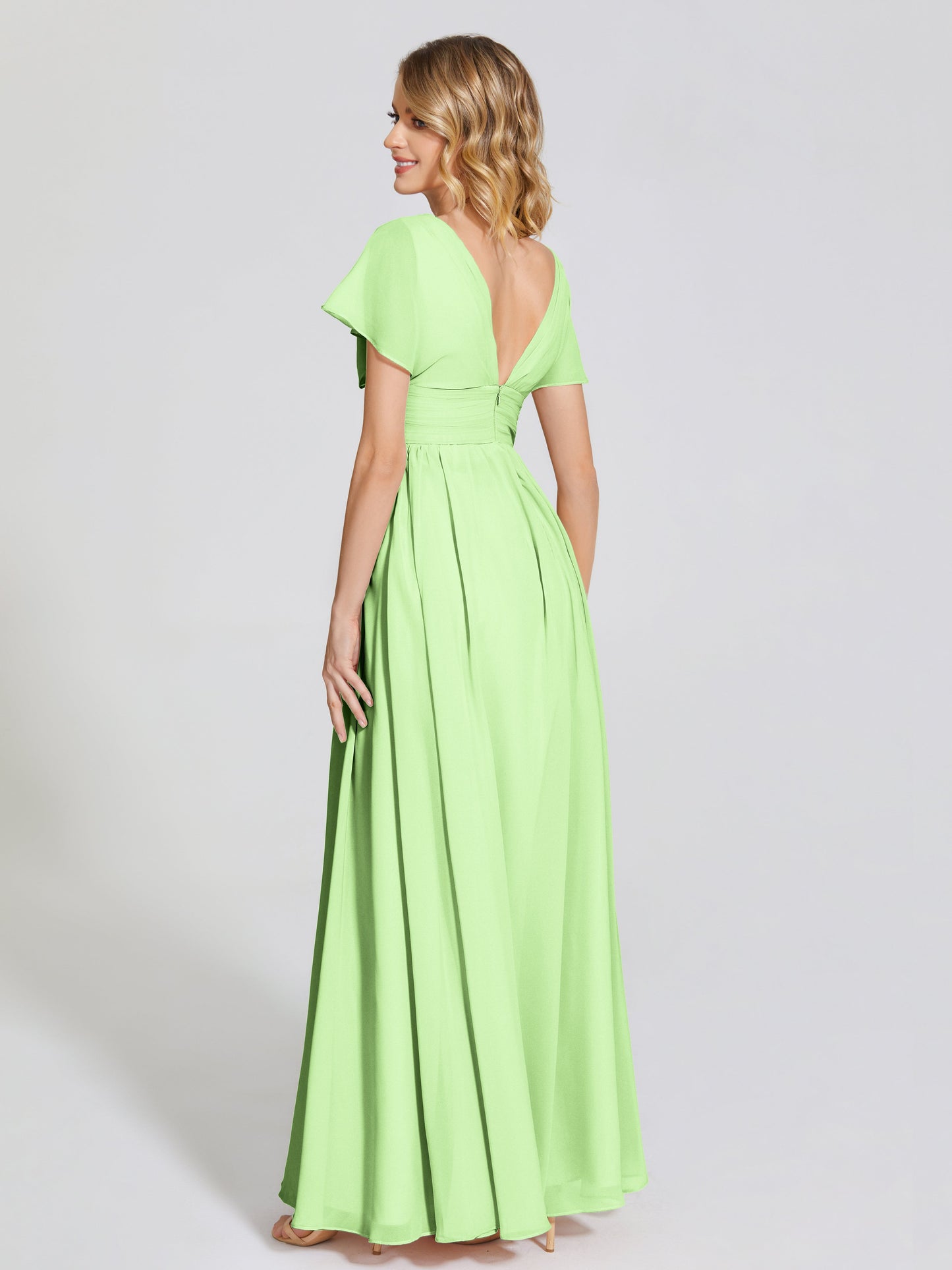 Malia Sleeves Bridesmaid Dress With Empire Waist