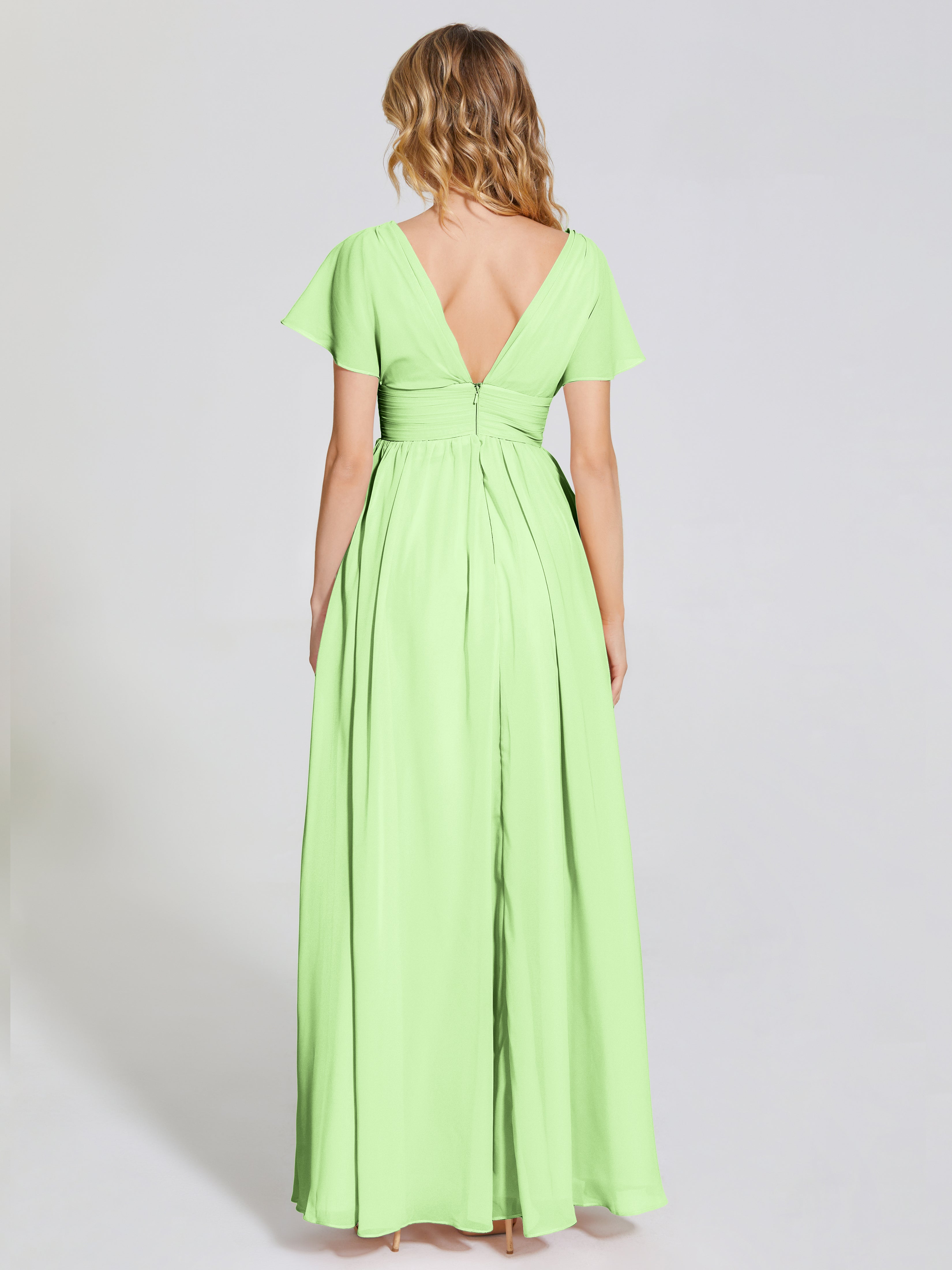 Malia Sleeves Bridesmaid Dress With Empire Waist