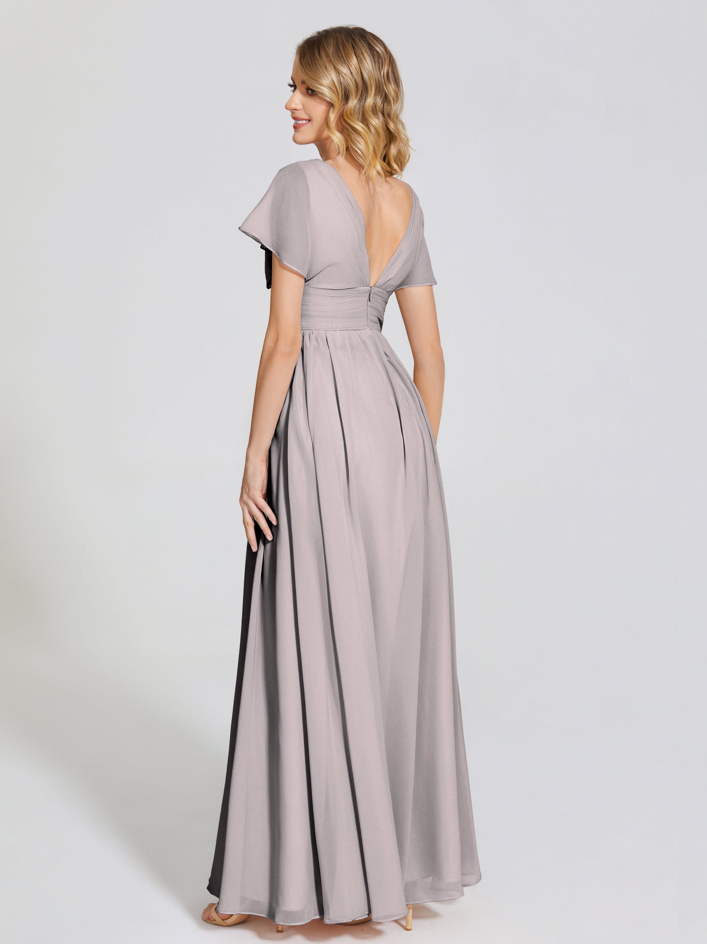 Malia Sleeves Bridesmaid Dress With Empire Waist