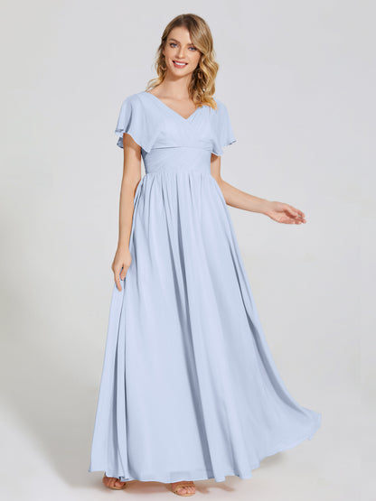 Malia Sleeves Bridesmaid Dress With Empire Waist