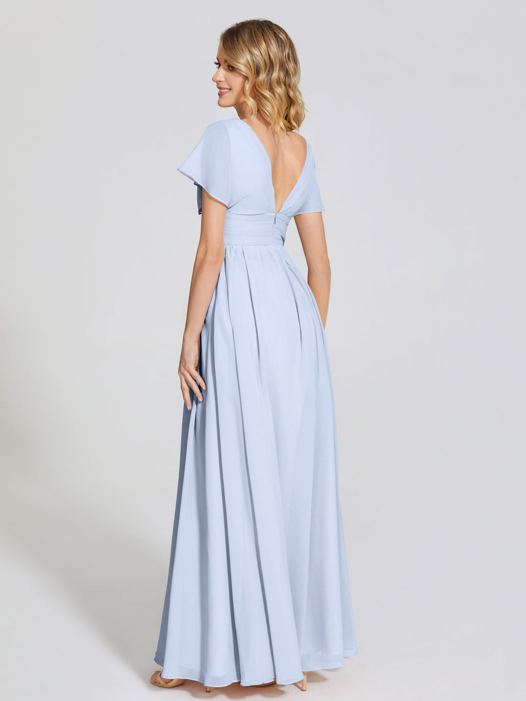 Malia Sleeves Bridesmaid Dress With Empire Waist