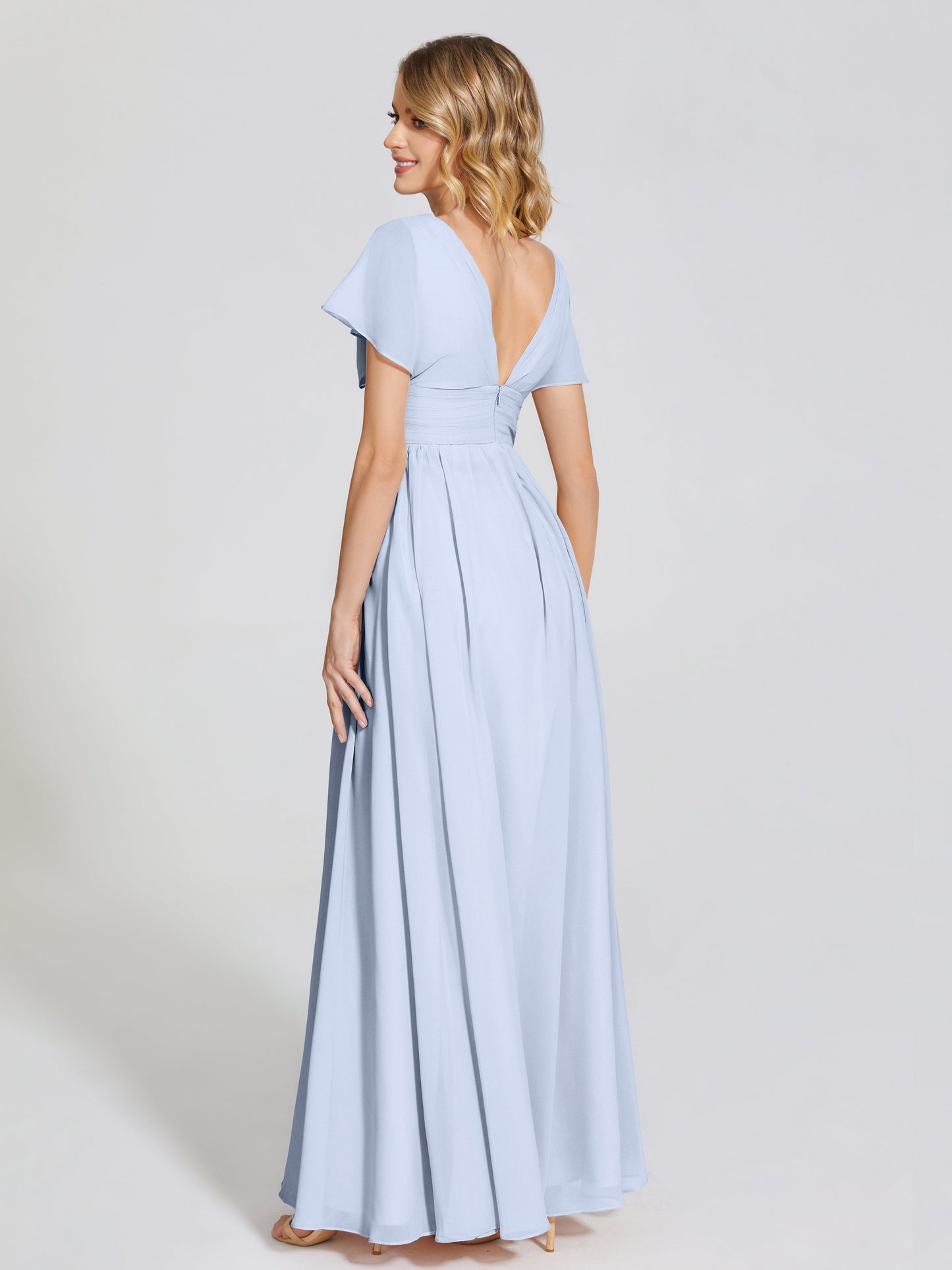 Malia Sleeves Bridesmaid Dress With Empire Waist
