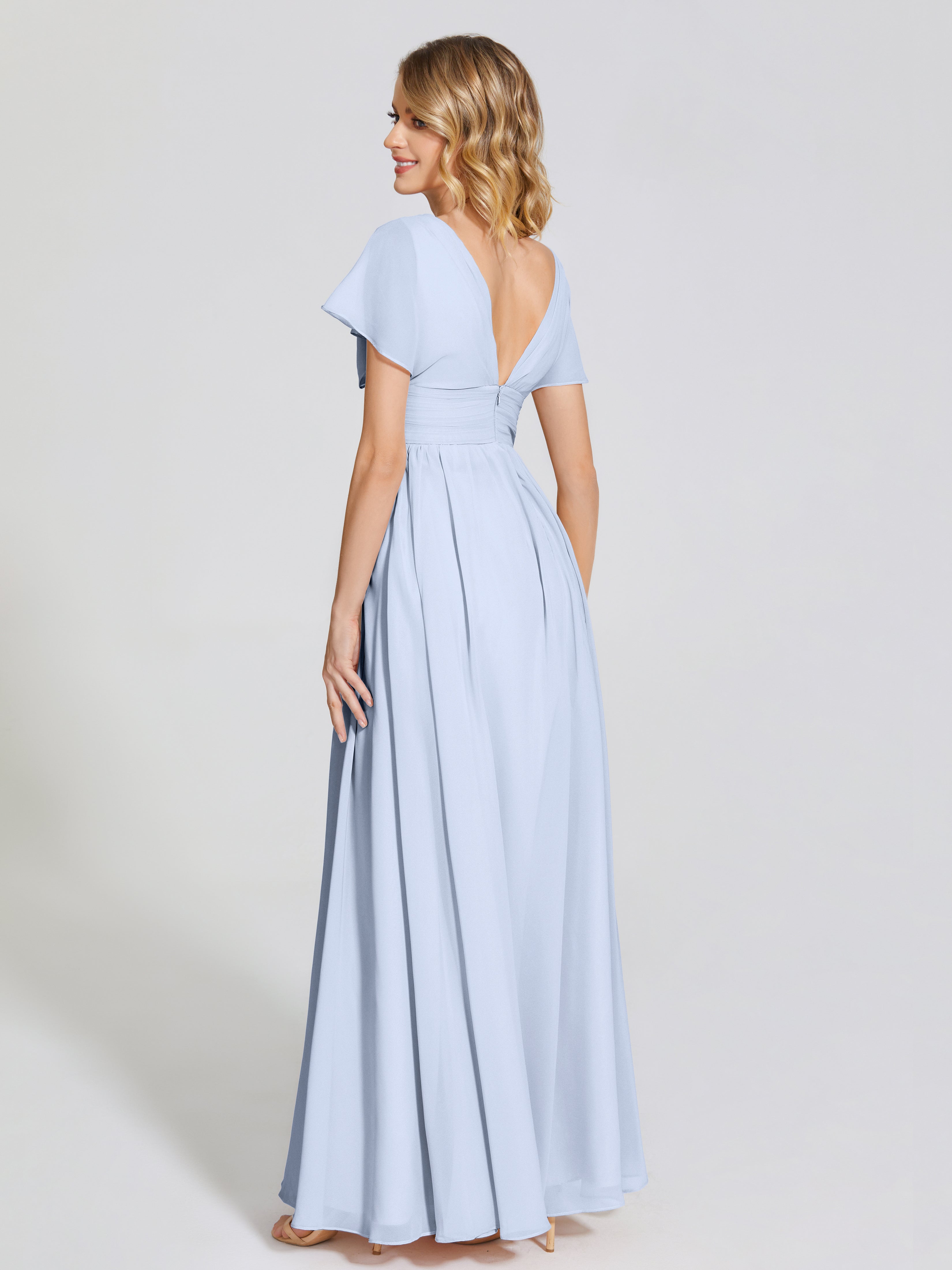 Malia Sleeves Bridesmaid Dress With Empire Waist
