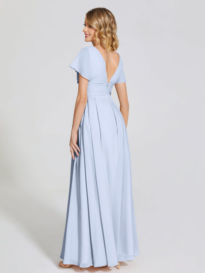 Malia Sleeves Bridesmaid Dress With Empire Waist