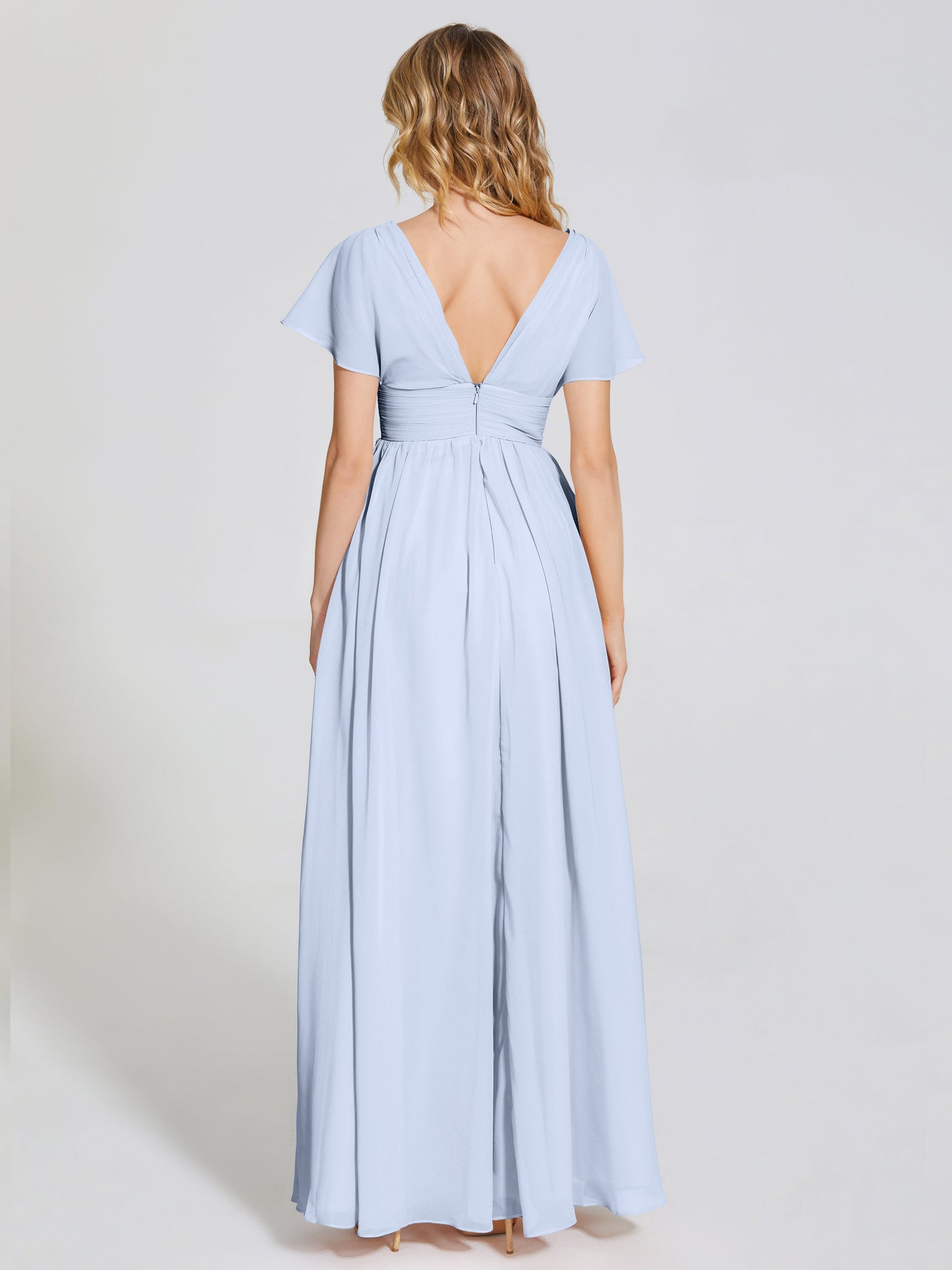 Malia Sleeves Bridesmaid Dress With Empire Waist