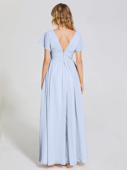 Malia Sleeves Bridesmaid Dress With Empire Waist