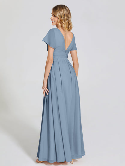 Malia Sleeves Bridesmaid Dress With Empire Waist
