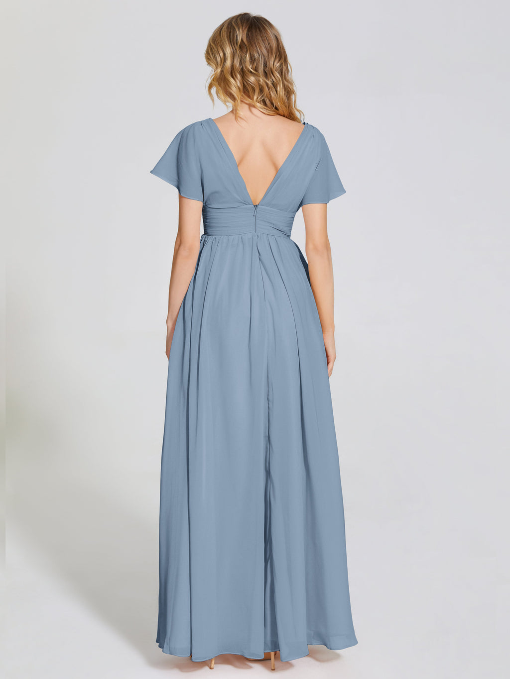 Malia Sleeves Bridesmaid Dress With Empire Waist