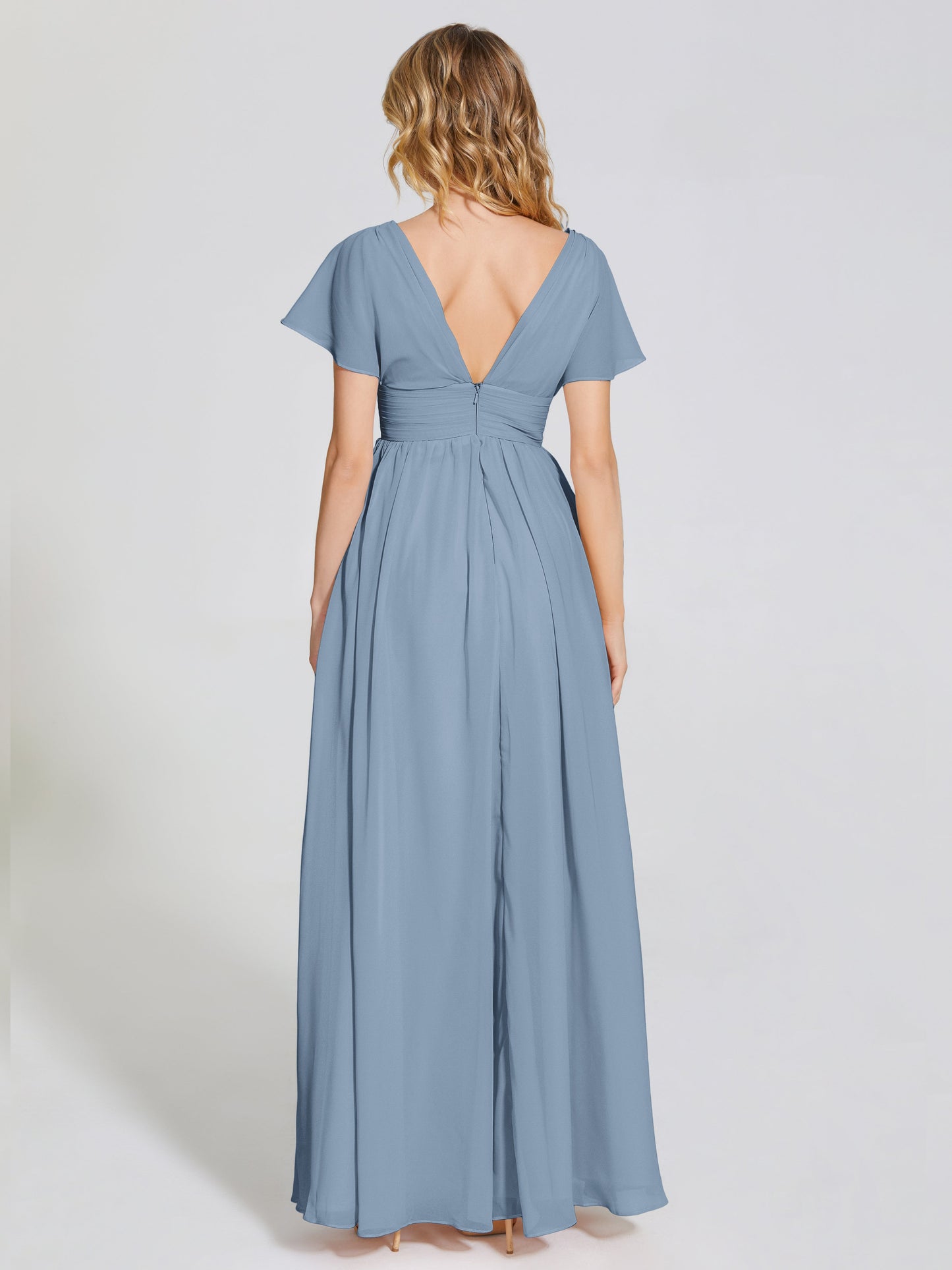 Malia Sleeves Bridesmaid Dress With Empire Waist