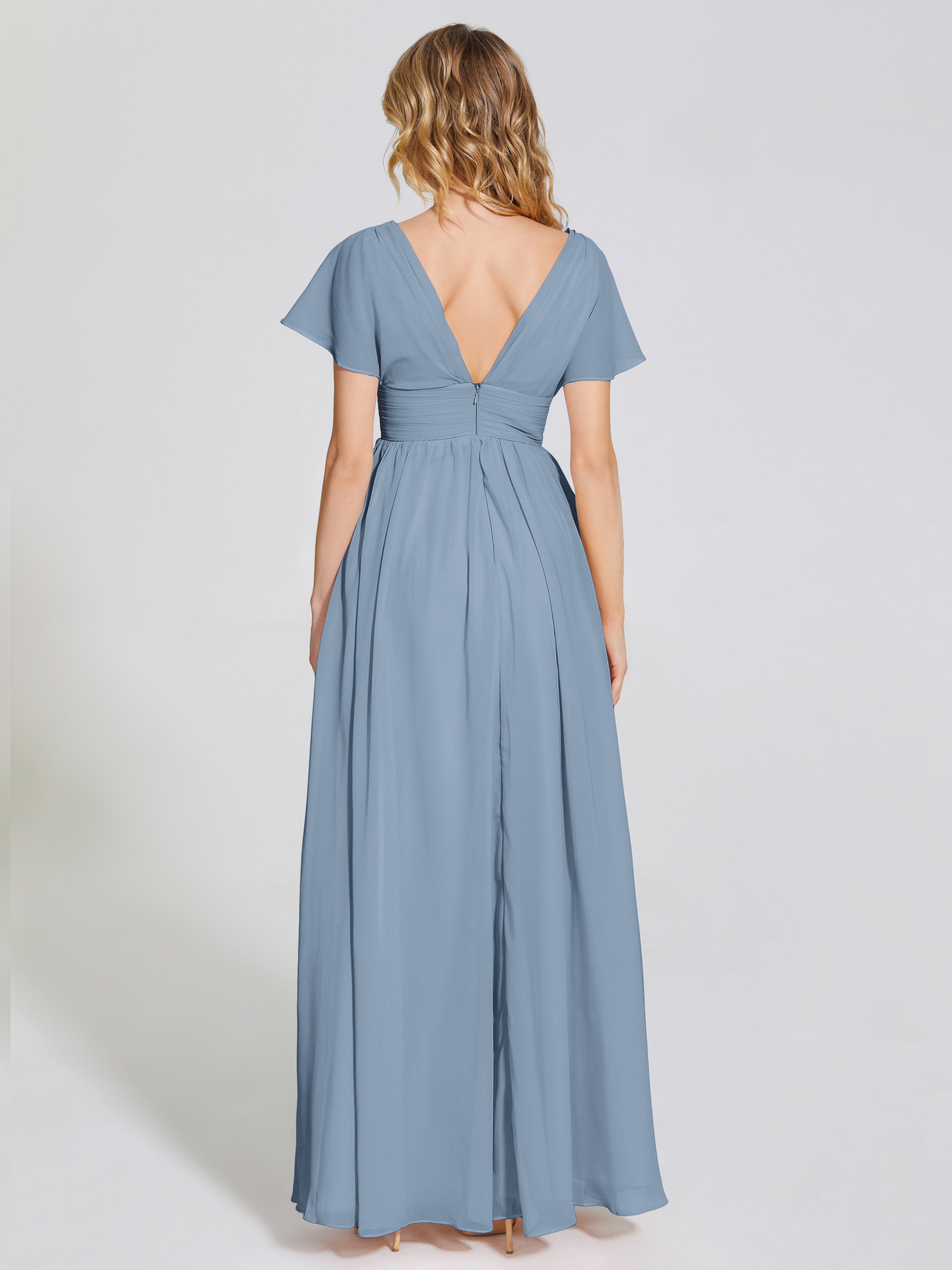 Malia Sleeves Bridesmaid Dress With Empire Waist