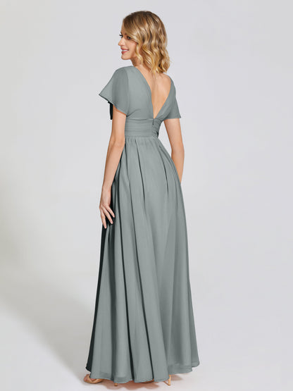 Malia Sleeves Bridesmaid Dress With Empire Waist