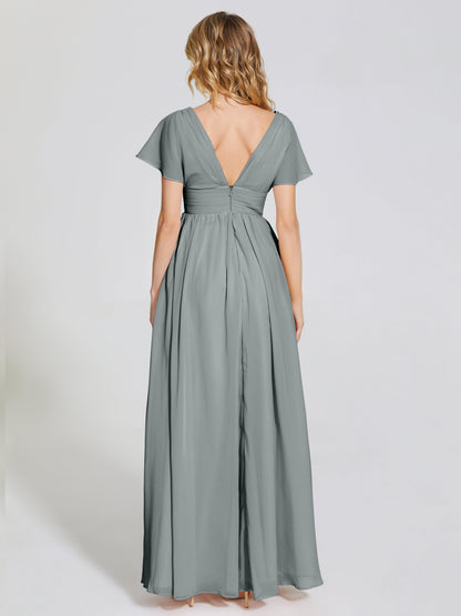 Malia Sleeves Bridesmaid Dress With Empire Waist