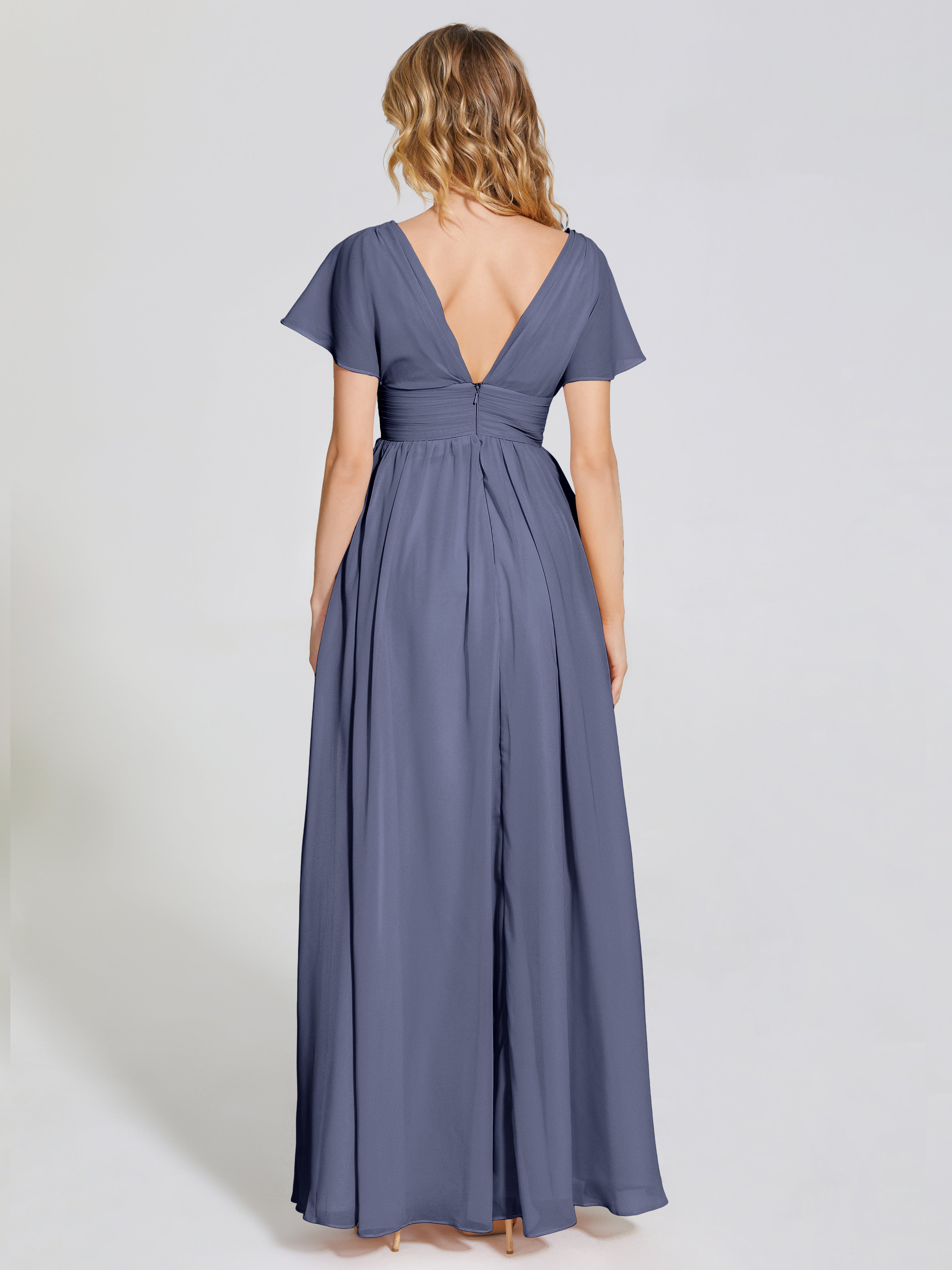 Malia Sleeves Bridesmaid Dress With Empire Waist