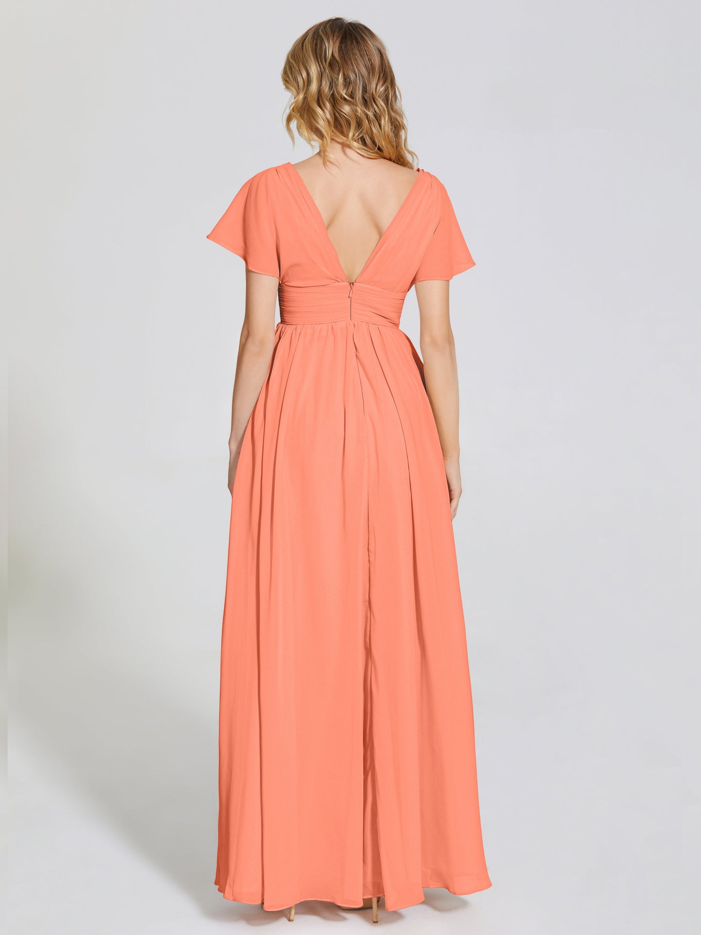 Malia Sleeves Bridesmaid Dress With Empire Waist