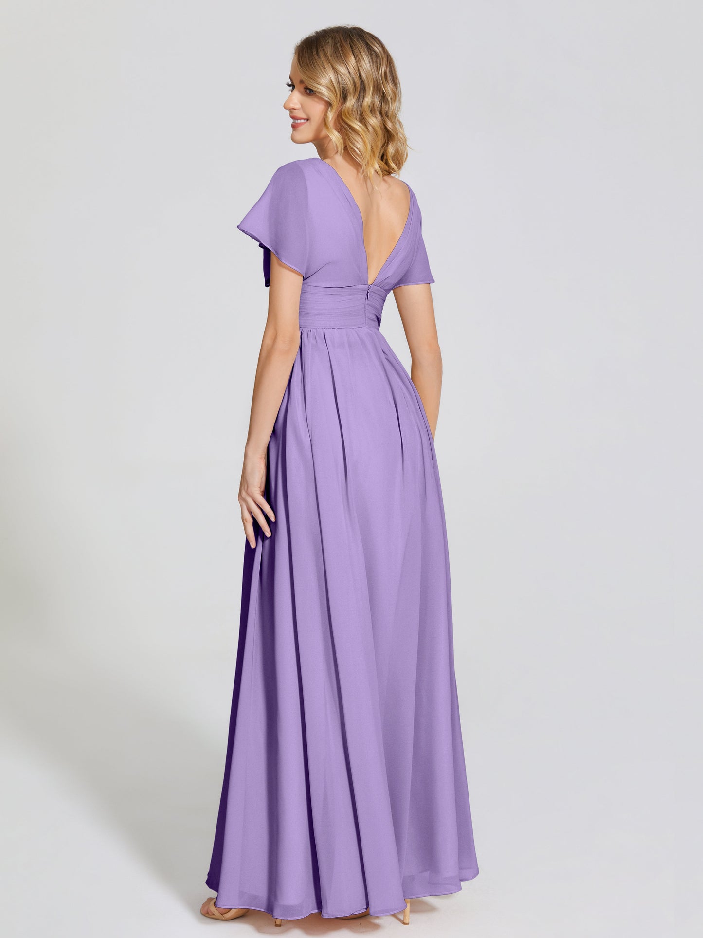 Malia Sleeves Bridesmaid Dress With Empire Waist