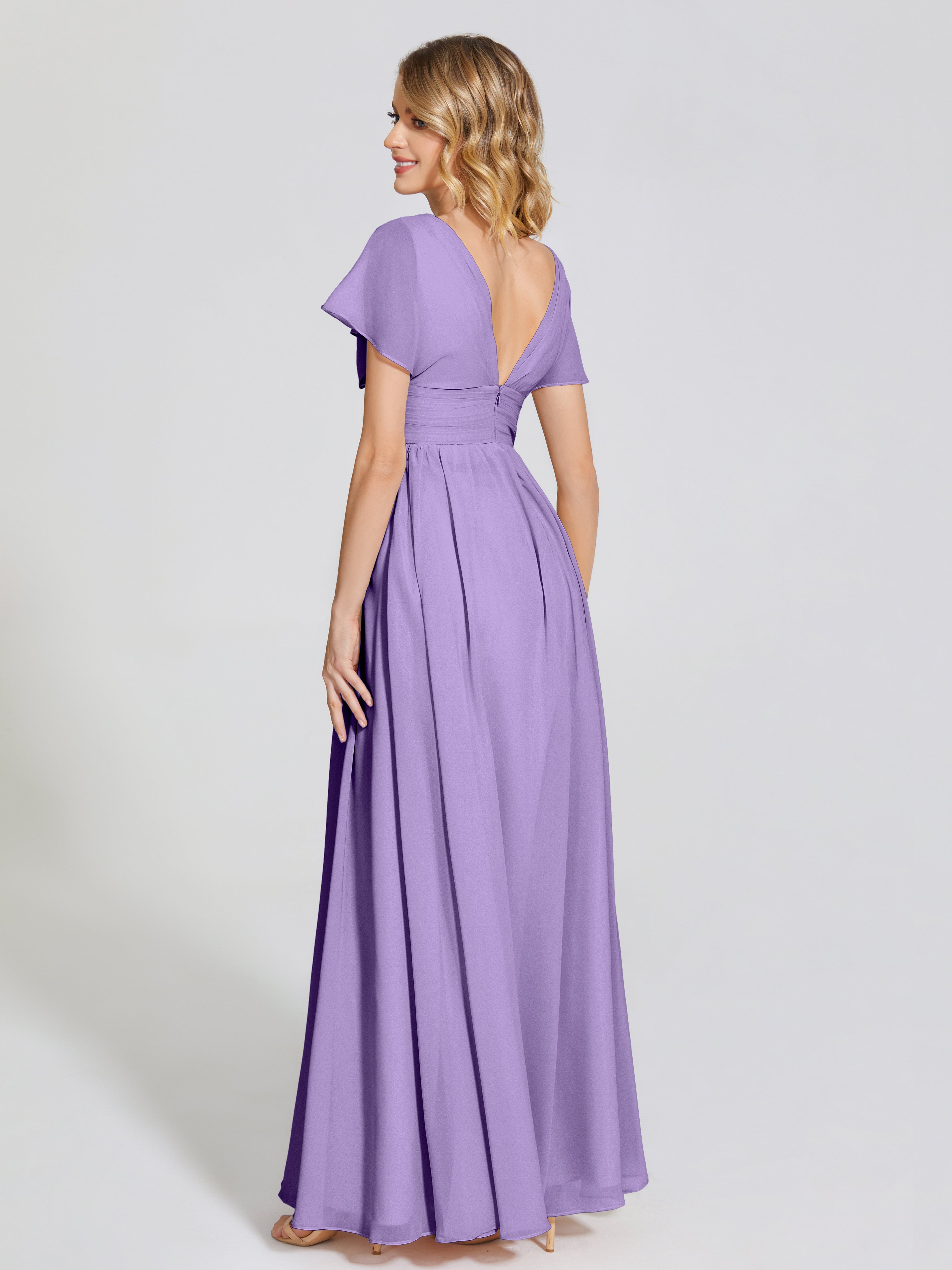 Malia Sleeves Bridesmaid Dress With Empire Waist