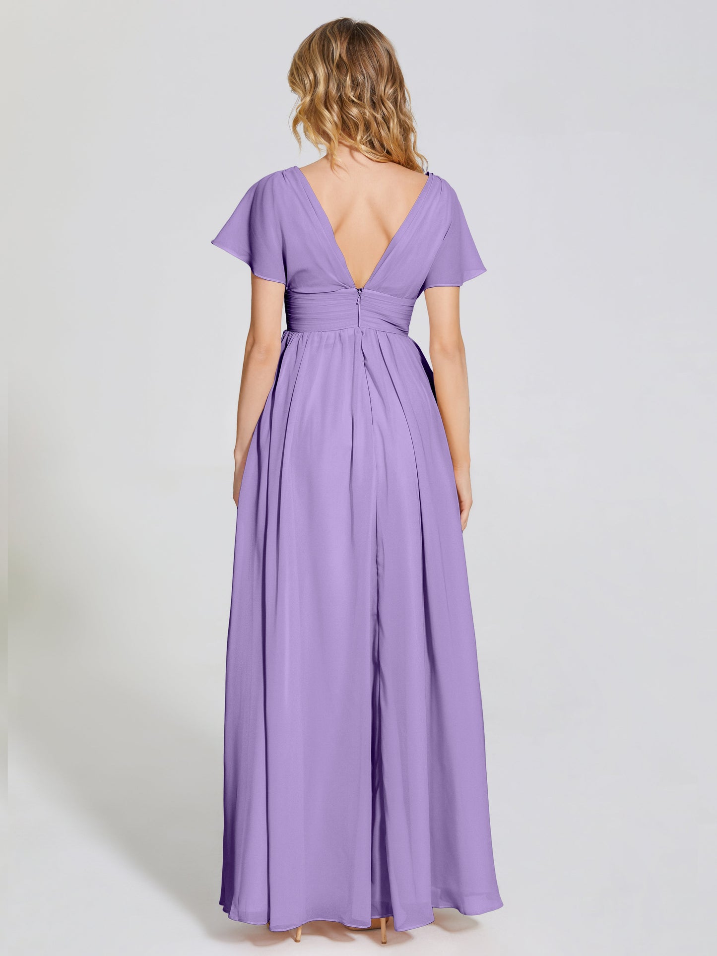 Malia Sleeves Bridesmaid Dress With Empire Waist