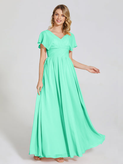 Malia Sleeves Bridesmaid Dress With Empire Waist