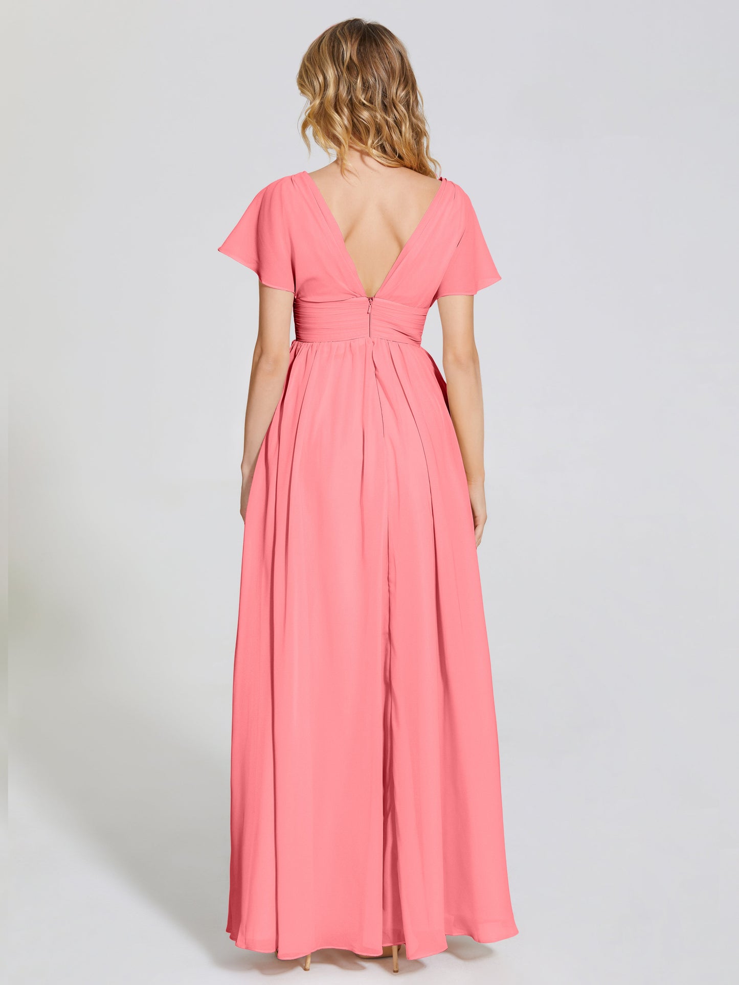 Malia Sleeves Bridesmaid Dress With Empire Waist