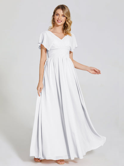 Malia Sleeves Bridesmaid Dress With Empire Waist